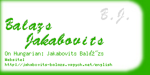 balazs jakabovits business card